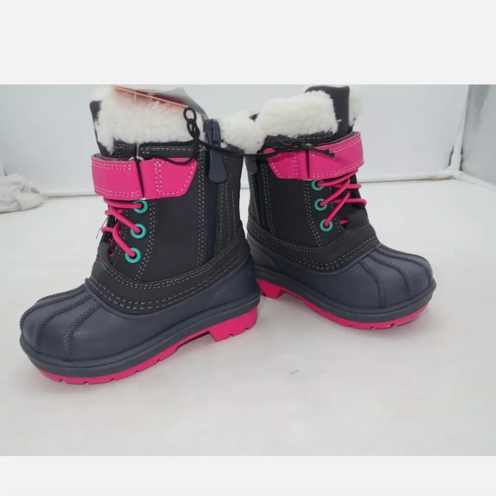 Cat & Jack Toddler Journey Winter Boots Gray & Pink